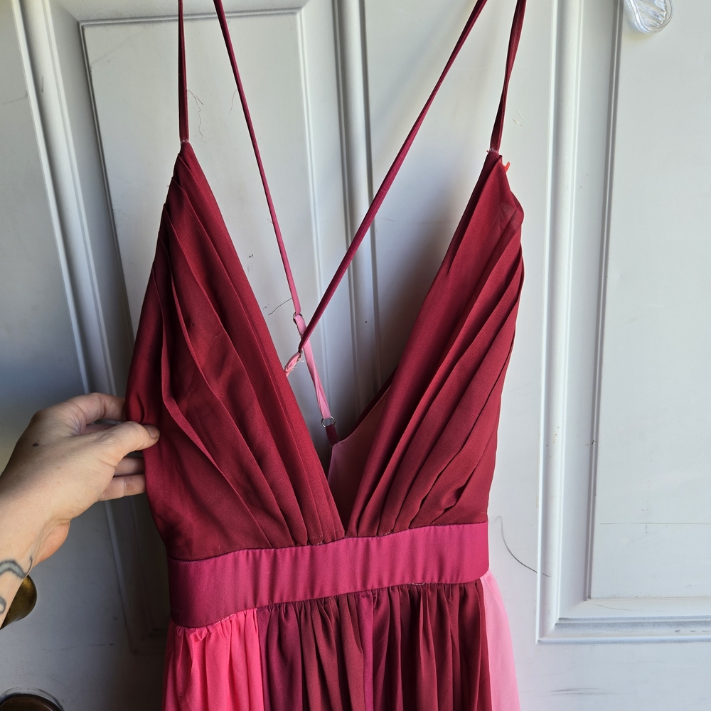 Pink Lily Red and Pink Maxi Dress